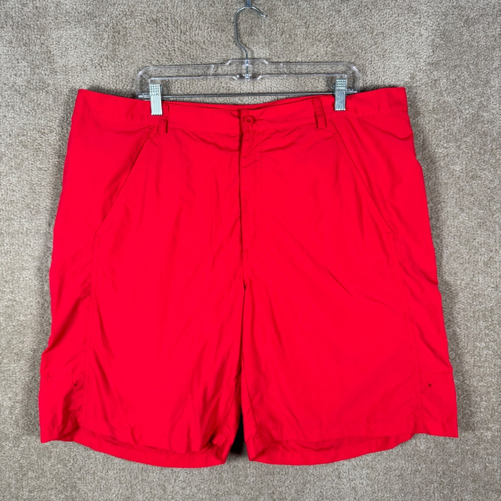 Orvis Nylon Shorts Mens 42 Red Mesh Lined Outdoor Hiking Performance Swim Board